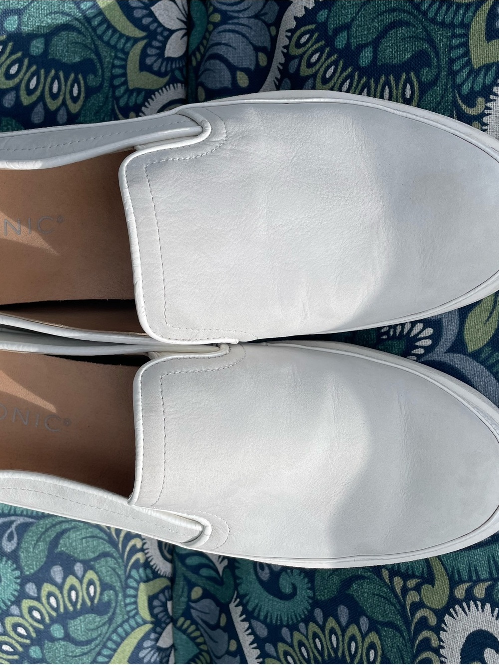 Vionic Effortless Nubuck Light Grey Leather Mule Sneakers Size 8.5 - Picture 10 of 16